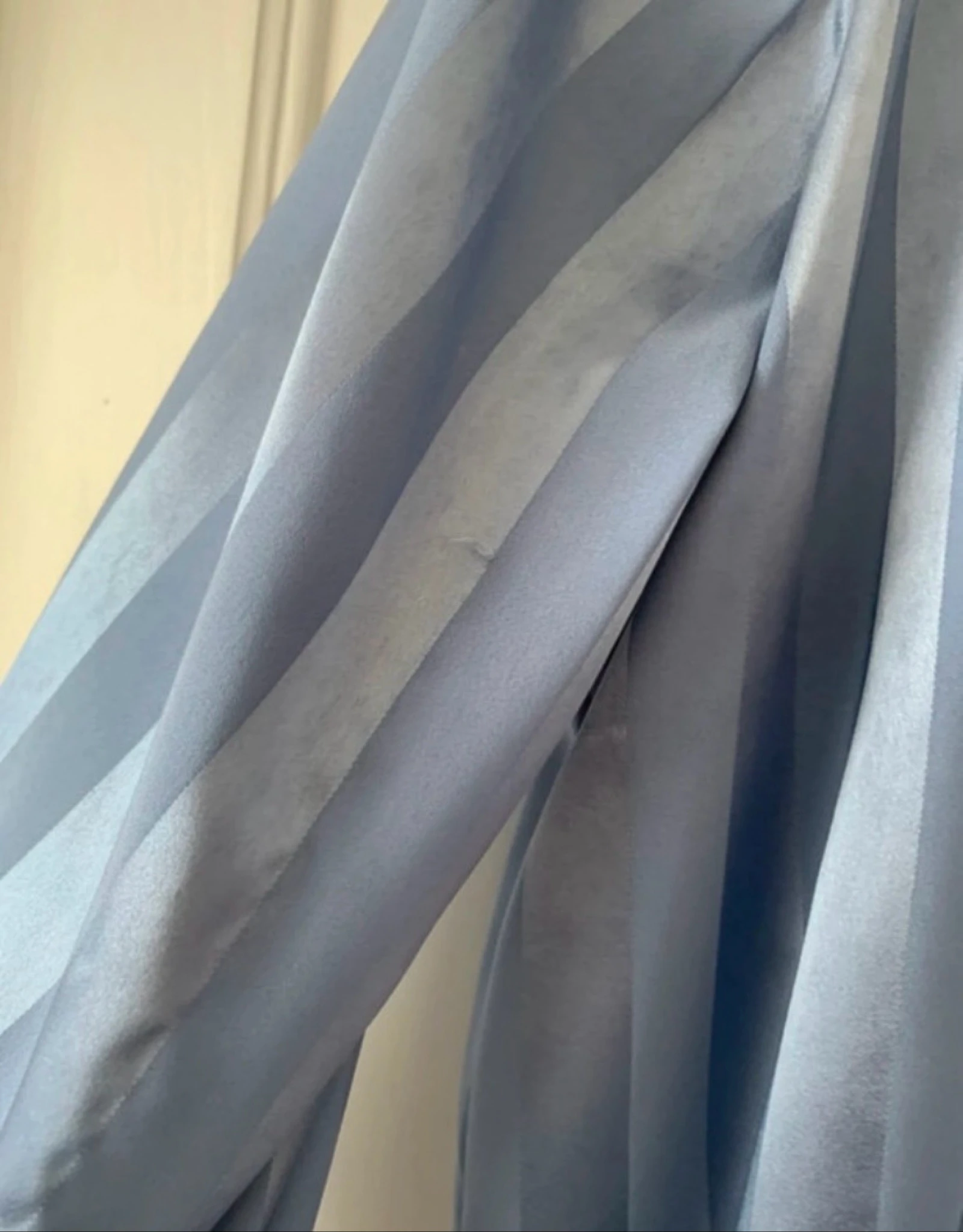 Blue Satin Stripe Blouse for Women - Size 2XL Curve – photo 7